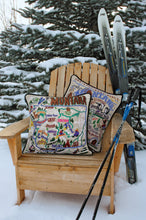Load image into Gallery viewer, Ski Montana Hand-Embroidered Pillow - catstudio