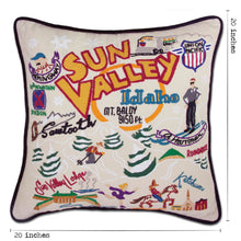 Load image into Gallery viewer, Ski Sun Valley Hand-Embroidered Pillow - catstudio