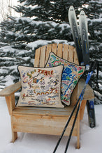 Load image into Gallery viewer, Ski Tahoe Hand-Embroidered Pillow - catstudio