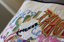 Load image into Gallery viewer, Ski Tahoe Hand-Embroidered Pillow - catstudio