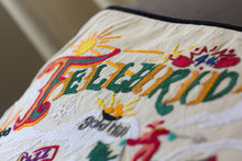 Load image into Gallery viewer, Ski Telluride Hand-Embroidered Pillow - catstudio