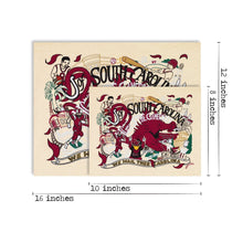 Load image into Gallery viewer, South Carolina, University of Collegiate Fine Art Print - catstudio