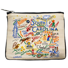 Load image into Gallery viewer, South Carolina Zip Pouch - Natural Pouch catstudio