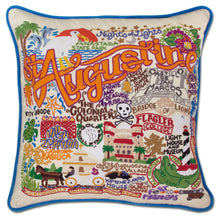 Load image into Gallery viewer, St. Augustine Hand-Embroidered Pillow - catstudio