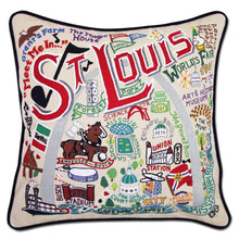 Load image into Gallery viewer, St. Louis Hand-Embroidered Pillow - catstudio