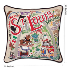 Load image into Gallery viewer, St. Louis Hand-Embroidered Pillow - catstudio