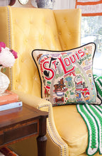 Load image into Gallery viewer, St. Louis Hand-Embroidered Pillow - catstudio