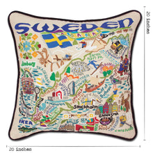 Load image into Gallery viewer, Sweden Hand-Embroidered Pillow - catstudio