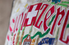 Load image into Gallery viewer, Switzerland Hand-Embroidered Pillow - catstudio