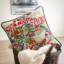 Load image into Gallery viewer, Switzerland Hand-Embroidered Pillow - catstudio