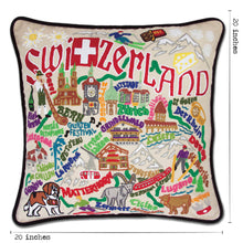 Load image into Gallery viewer, Switzerland Hand-Embroidered Pillow - catstudio