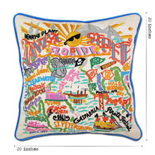 Load image into Gallery viewer, Tampa-St. Pete Hand-Embroidered Pillow - catstudio
