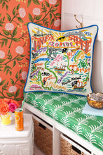 Load image into Gallery viewer, Tampa-St. Pete Hand-Embroidered Pillow - catstudio