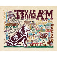 Load image into Gallery viewer, Texas A&amp;M University Collegiate Fine Art Print Art Print catstudio
