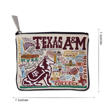 Load image into Gallery viewer, Texas A&amp;M University Collegiate Zip Pouch Pouch catstudio
