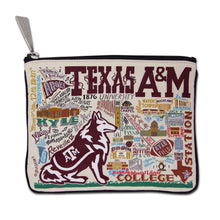 Load image into Gallery viewer, Texas A&M University Collegiate Zip Pouch Pouch catstudio