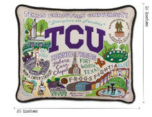 Load image into Gallery viewer, Texas Christian University (TCU) Collegiate Embroidered Pillow - catstudio