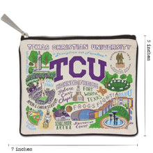 Load image into Gallery viewer, Texas Christian University (TCU) Collegiate Zip Pouch - catstudio
