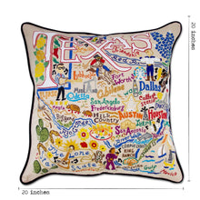 Load image into Gallery viewer, Texas Hand-Embroidered Pillow Pillow catstudio