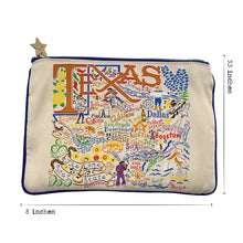 Load image into Gallery viewer, Texas Zip Pouch- Large Pouch catstudio