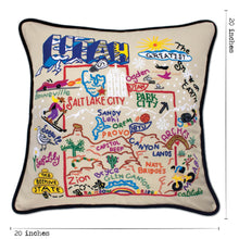 Load image into Gallery viewer, Utah Hand-Embroidered Pillow - catstudio