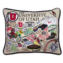 Load image into Gallery viewer, Utah, University of Collegiate Embroidered Pillow - catstudio