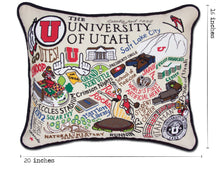 Load image into Gallery viewer, Utah, University of Collegiate Embroidered Pillow - catstudio