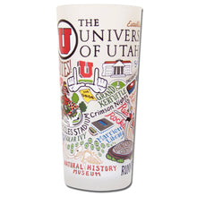 Load image into Gallery viewer, Utah, University of Collegiate Drinking Glass - catstudio