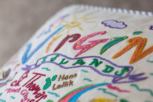 Load image into Gallery viewer, Virgin Islands Hand-Embroidered Pillow - catstudio