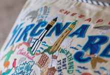 Load image into Gallery viewer, Virginia Beach Hand-Embroidered Pillow - catstudio