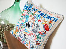 Load image into Gallery viewer, Virginia Beach Hand-Embroidered Pillow - catstudio
