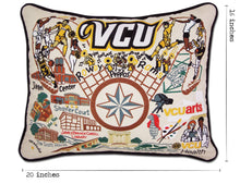 Load image into Gallery viewer, Virginia Commonwealth University (VCU) Collegiate Embroidered Pillow - catstudio