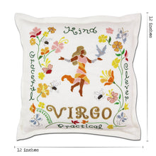 Load image into Gallery viewer, Virgo Astrology Hand-Embroidered Pillow Pillow catstudio
