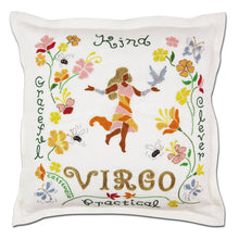 Load image into Gallery viewer, Virgo Astrology Hand-Embroidered Pillow - catstudio