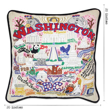 Load image into Gallery viewer, Washington DC Hand-Embroidered Pillow - catstudio