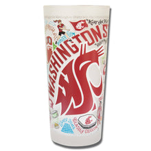 Load image into Gallery viewer, Washington State University Collegiate Drinking Glass - catstudio