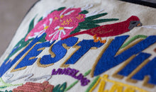 Load image into Gallery viewer, West Virginia Hand-Embroidered Pillow - catstudio