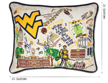Load image into Gallery viewer, West Virginia University Collegiate Embroidered Pillow - catstudio