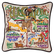 Load image into Gallery viewer, Wyoming Hand-Embroidered Pillow - catstudio