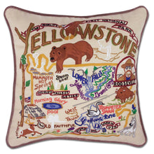 Load image into Gallery viewer, Yellowstone Hand-Embroidered Pillow - catstudio