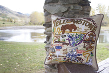 Load image into Gallery viewer, Yellowstone Hand-Embroidered Pillow - catstudio