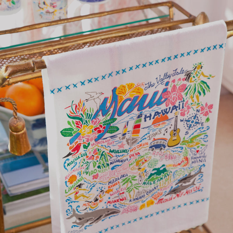 Vibrant Embroidered Dish & Tea Towels