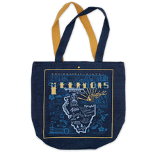 Load image into Gallery viewer, Illinois Denim Tote Bag
