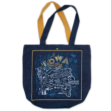 Load image into Gallery viewer, Iowa Denim Tote Bag
