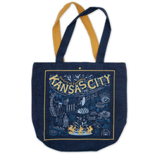 Load image into Gallery viewer, Kansas City Denim Tote Bag
