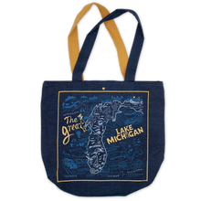 Load image into Gallery viewer, Lake Michigan Denim Tote Bag
