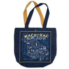 Load image into Gallery viewer, Mackinac Island Denim Tote Bag
