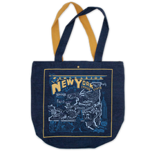 Load image into Gallery viewer, New York State Denim Tote Bag
