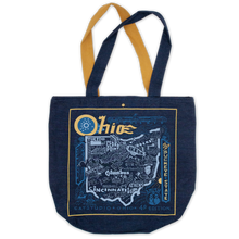 Load image into Gallery viewer, Ohio Denim Tote Bag
