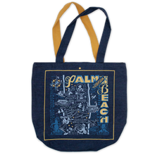 Load image into Gallery viewer, Palm Beach Denim Tote Bag
